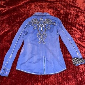 Ladies Button Down Long Sleeve Shirt Roar Brand